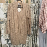 Load image into Gallery viewer, Knit Cardi Tan
