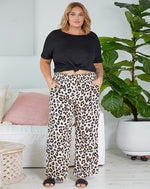 Load image into Gallery viewer, Peace Out Pant Cream Leopard
