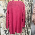 Load image into Gallery viewer, Knit Cardi Hot Pink
