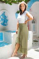 Load image into Gallery viewer, Wild &amp; Free Maxi Skirt Sage 6-14
