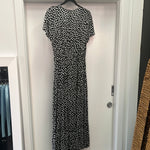 Load image into Gallery viewer, Black &amp; White Dotty Maxi Dress
