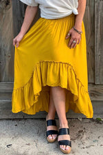 Load image into Gallery viewer, Wild &amp; Free Skirt Mustard 6-14
